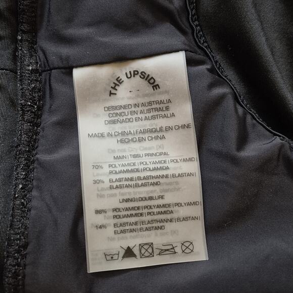 The Upside Natacha Sports Bra Women Size 6 Black Arrow Logo Adjustable Straps - Picture 6 of 7